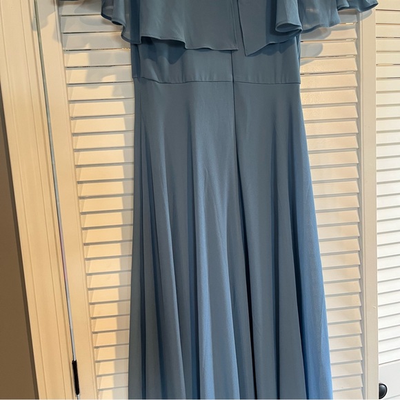 Lulus Kadence Slate Blue Chiffon Maxi Dress - Picture 4 of 16